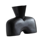 Maxbell Flower Vase Birthday Gifts Tabletop Ornament for Office Entrance Living Room Black