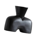 Maxbell Flower Vase Birthday Gifts Tabletop Ornament for Office Entrance Living Room Black