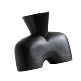 Maxbell Flower Vase Birthday Gifts Tabletop Ornament for Office Entrance Living Room Black