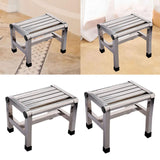 Maxbell Shoe Changing Stool Household Metal Step Stool for Bathroom Apartment Senior 28.5cmx20.7cmx20.5cm