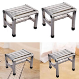Maxbell Shoe Changing Stool Household Metal Step Stool for Bathroom Apartment Senior 28.5cmx20.7cmx20.5cm