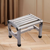 Maxbell Shoe Changing Stool Household Metal Step Stool for Bathroom Apartment Senior 28.5cmx20.7cmx20.5cm