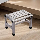 Maxbell Shoe Changing Stool Household Metal Step Stool for Bathroom Apartment Senior 28.5cmx20.7cmx20.5cm