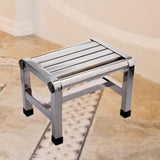 Maxbell Shoe Changing Stool Household Metal Step Stool for Bathroom Apartment Senior 28.5cmx20.7cmx20.5cm