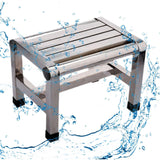 Maxbell Shoe Changing Stool Household Metal Step Stool for Bathroom Apartment Senior 28.5cmx20.7cmx20.5cm