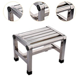 Maxbell Shoe Changing Stool Household Metal Step Stool for Bathroom Apartment Senior 28.5cmx20.7cmx20.5cm