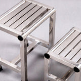 Maxbell Shoe Changing Stool Household Metal Step Stool for Bathroom Apartment Senior 28.5cmx20.7cmx20.5cm
