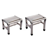 Maxbell Shoe Changing Stool Household Metal Step Stool for Bathroom Apartment Senior 28.5cmx20.7cmx20.5cm