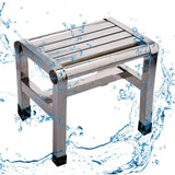 Maxbell Shoe Changing Stool Household Metal Step Stool for Bathroom Apartment Senior 31cmx21.6cmx31cm