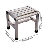 Maxbell Shoe Changing Stool Household Metal Step Stool for Bathroom Apartment Senior 31cmx21.6cmx31cm