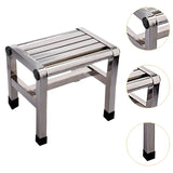 Maxbell Shoe Changing Stool Household Metal Step Stool for Bathroom Apartment Senior 31cmx21.6cmx31cm