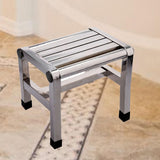 Maxbell Shoe Changing Stool Household Metal Step Stool for Bathroom Apartment Senior 31cmx21.6cmx31cm