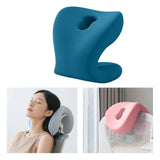 Maxbell Neck Support for Office Chair Washable Skin Friendly Breathable Neck Cushion Blue Green