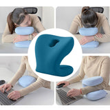 Maxbell Neck Support for Office Chair Washable Skin Friendly Breathable Neck Cushion Blue Green