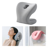 Maxbell Neck Support for Office Chair Washable Skin Friendly Breathable Neck Cushion Light Gray