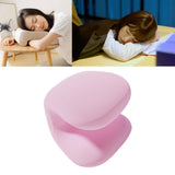 Maxbell Napping Pillow Multipurpose Ergonomic Soft Headrest for Travel Airplane pink
