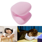 Maxbell Napping Pillow Multipurpose Ergonomic Soft Headrest for Travel Airplane pink