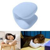 Maxbell Napping Pillow Multipurpose Ergonomic Soft Headrest for Travel Airplane blue