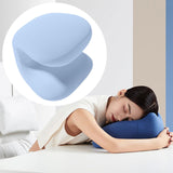 Maxbell Napping Pillow Multipurpose Ergonomic Soft Headrest for Travel Airplane blue