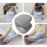 Maxbell Napping Pillow Multipurpose Ergonomic Soft Headrest for Travel Airplane grey