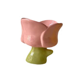 Maxbell Ice Cream Cup Ceramic Small Cute Milkshake Glasses for Milkshakes Milk Salad Pink Tulip Cup