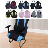 Maxbell Computer Office Chair Slipcovers Breathable Swivel Chair Gaming Chair Covers Black Red