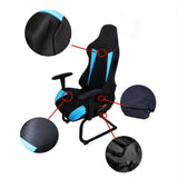 Maxbell Computer Office Chair Slipcovers Breathable Swivel Chair Gaming Chair Covers Black Red