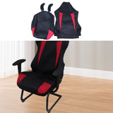 Maxbell Computer Office Chair Slipcovers Breathable Swivel Chair Gaming Chair Covers Black Red