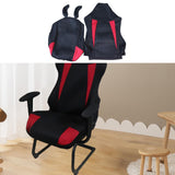 Maxbell Computer Office Chair Slipcovers Breathable Swivel Chair Gaming Chair Covers Black Red