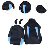 Maxbell Computer Office Chair Slipcovers Breathable Swivel Chair Gaming Chair Covers Black Blue