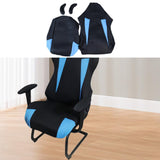 Maxbell Computer Office Chair Slipcovers Breathable Swivel Chair Gaming Chair Covers Black Blue