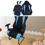 Maxbell Computer Office Chair Slipcovers Breathable Swivel Chair Gaming Chair Covers Black Blue
