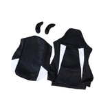 Maxbell Computer Office Chair Slipcovers Breathable Swivel Chair Gaming Chair Covers Black White