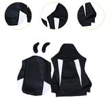 Maxbell Computer Office Chair Slipcovers Breathable Swivel Chair Gaming Chair Covers Black White