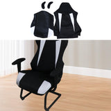 Maxbell Computer Office Chair Slipcovers Breathable Swivel Chair Gaming Chair Covers Black White