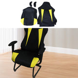 Maxbell Computer Office Chair Slipcovers Breathable Swivel Chair Gaming Chair Covers Black Yellow