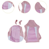 Maxbell Computer Office Chair Slipcovers Breathable Swivel Chair Gaming Chair Covers Pink White