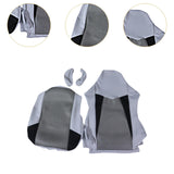 Maxbell Computer Office Chair Slipcovers Breathable Swivel Chair Gaming Chair Covers Black Gray