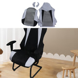 Maxbell Computer Office Chair Slipcovers Breathable Swivel Chair Gaming Chair Covers Black Gray