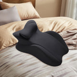 Maxbell Bed Wedge Pillow Sleeping Lie Cushion for Back Sleeping Lounging Office black