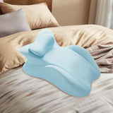 Maxbell Bed Wedge Pillow Sleeping Lie Cushion for Back Sleeping Lounging Office blue