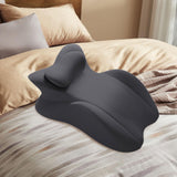 Maxbell Bed Wedge Pillow Sleeping Lie Cushion for Back Sleeping Lounging Office dark grey