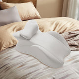 Maxbell Bed Wedge Pillow Sleeping Lie Cushion for Back Sleeping Lounging Office light grey