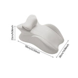 Maxbell Bed Wedge Pillow Sleeping Lie Cushion for Back Sleeping Lounging Office light grey