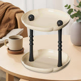 Maxbell Counter Shelf Elegant Coffee Station Organizer for Bathroom Entryway Dresser Beige