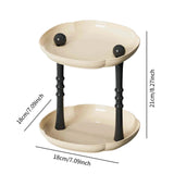 Maxbell Counter Shelf Elegant Coffee Station Organizer for Bathroom Entryway Dresser Beige