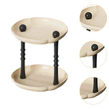 Maxbell Counter Shelf Elegant Coffee Station Organizer for Bathroom Entryway Dresser Beige