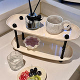 Maxbell Counter Shelf Elegant Coffee Station Organizer for Bathroom Entryway Dresser Beige