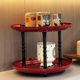 Maxbell Counter Shelf Elegant Coffee Station Organizer for Bathroom Entryway Dresser Red