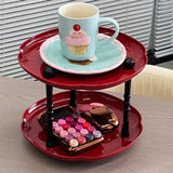 Maxbell Counter Shelf Elegant Coffee Station Organizer for Bathroom Entryway Dresser Red